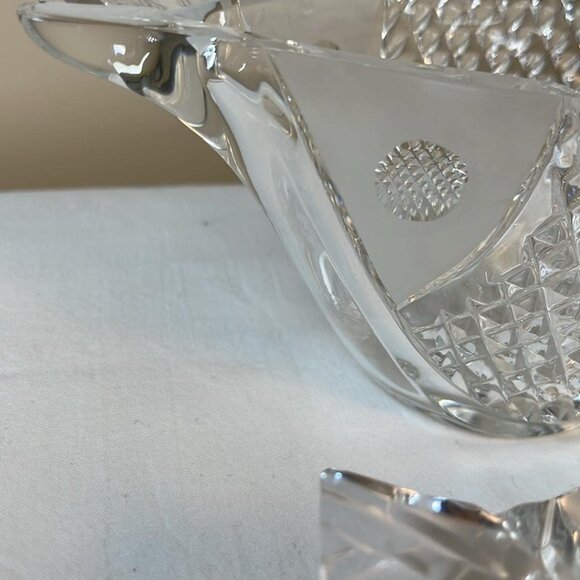 Gus Khrustanly Lead Crystal Fish Shaped Dishes Set of 2  Russian - Picture 4 of 8
